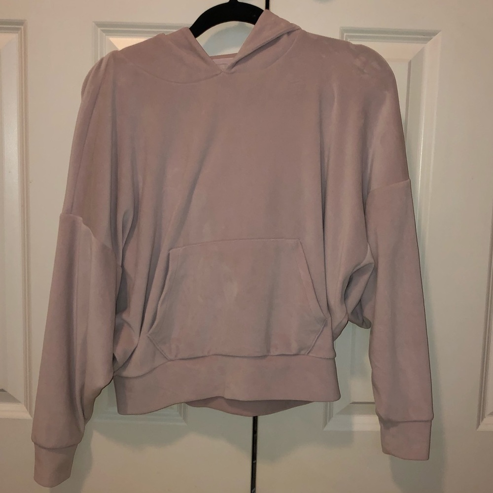 AMERICAN EAGLE Velour Cropped Hoodie